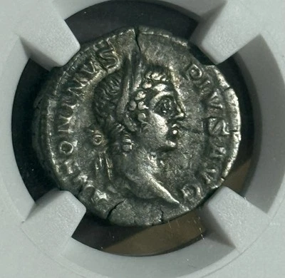 ROMAN EMPIRE ~Caracalla 198-217 AD AR Denarius NGC CH VF~ - Image 1 of 2
