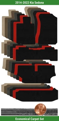 Lloyd Custom Velourtex коврик комплект для 2014-2022 Kia Sedona (5 штук) #V6H - Изображение 1 из 4