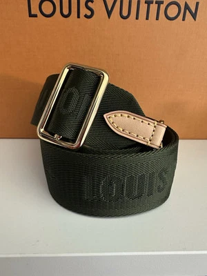 Correa de jacquard para guitarra Louis Vuitton bandolera en verde/caqui Foto 1 de 2