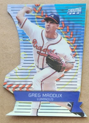 2000 Stadium Club Greg Maddux 3X3 Luminous #1C Die-Cut Atlanta Braves - Image 1 of 2