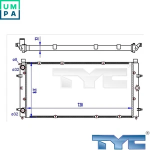 RADIATOR ENGINE COOLING 737-0059-R FOR VW TRANSPORTER/T4/Platform/Chassis/Van   - Picture 1 of 8