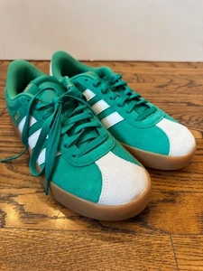 Adidas VL Court Shoes 3.0 Suede Green Mens Size 12 New - Picture 1 of 8