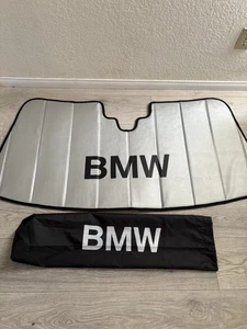 BMW sunshade oem 500 Series Ultra Violet Shield. 27"x54" Original With Case - Picture 1 of 4