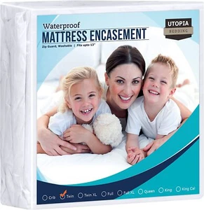 Zippered Mattress Encasement Water proof Protector Utopia Bedding - Picture 1 of 79