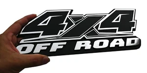 1pc Custom 4x4 off Road Decals 3D Emblem Bed badge for Trunk New Chrome Black - Picture 1 of 4