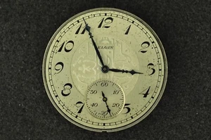 VINTAGE 12 SIZE ELGIN O.F. POCKET WATCH MOVEMENT GRADE 303 - NOT RUNNING - Picture 1 of 2