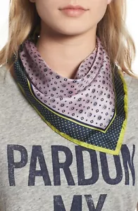 J. Sciarpa bandana quadrata CREW Jenny Foulard 100% seta - Foto 1 di 3