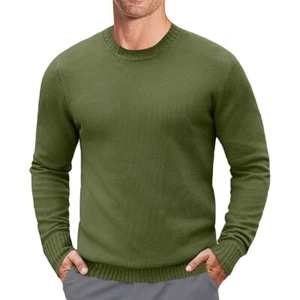 Nuevo Suéter JCP Para Hombres Ajuste Clásico Calibre Fino Algodón Peinado Cuello Redondo Oliva Talla XL - Imagen 1 de 1