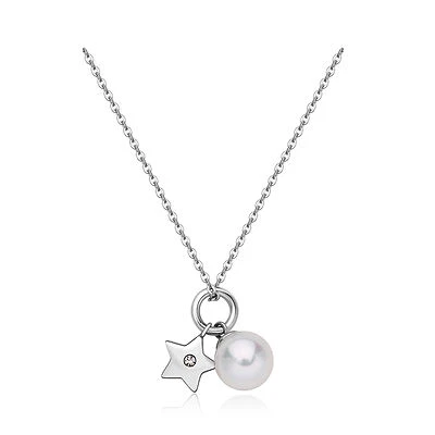 Collana Donna Sagapo Con Perla Stella Catenina In Acciaio Sagapò SDY01 S'Agapo - Immagine 1 di 2