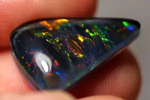 Big A+ Australian Coober Pedy Opal Natural Triplet 18x12x5 mm pendant ring - Bild 1 von 8