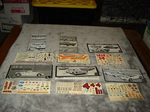 Vintage 1960s Original Instructions and Decals Trophy Series 3n1 Chevy Ford & EX - Picture 1 of 13