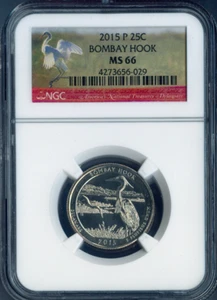 2015-P Bombay Hook Quarter NGC MS66 Quality - Picture 1 of 2