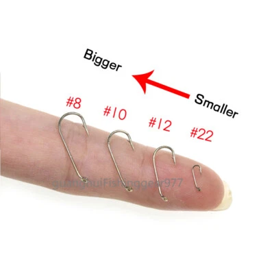 100pcs Fly Fishing Hooks Dry Fly Tying Hook High Carbon Steel Nymph Hooks - image 1 of 4