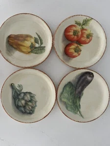 4 piatti insalata Williams Sonoma Jardin Potager Italia 8 1/4" ottimi - Foto 1 di 7