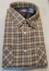 NEU Dickies Shirt Herren XL kariert Flanell geknöpft langärmelig Arbeitskleidung - Bild 1 von 3