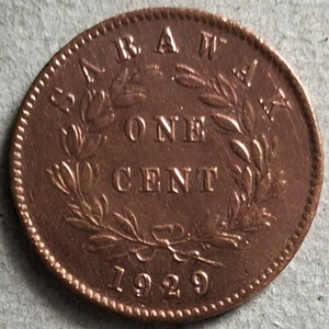 Sarawak 1929 1 Cent coin - Picture 1 of 2