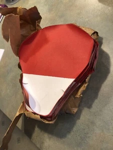 1960s Vintage Schwinn Mesinger Red White Seat Cover Lot / 90 Seat Covers  NOS - Picture 1 of 7