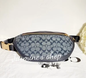 NWT Coach Men’s Warren Belt Bag In Signature Chambray CG994 - Picture 1 of 14