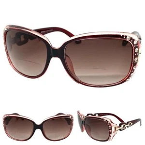 Para mujeres Elegante Elegante RETRO BIFOCAL Lectura GAFAS DE SOL LECTORES Marco Borgoña - Imagen 1 de 6