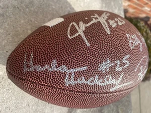 Michigan Football Full Size Autographed By 4 Running Backs Jamie Morris + COA - Picture 1 of 4
