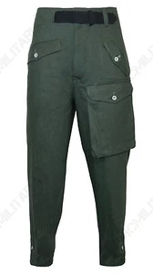 German Army HBT PANZER TROUSERS in Reed Green - All Sizes WW2 Repro Heer Uniform - Picture 1 of 1