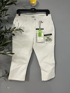 NWT D Jeans High Waist White Denim Women Size 8P - Picture 1 of 2