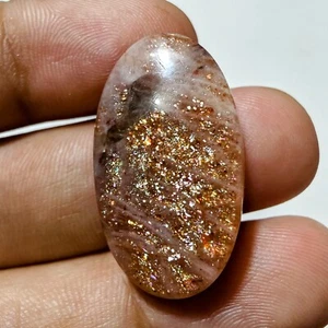 31.30 Cts Natural Sunstone Cabochon Gemstone 28.7x16.5x7.3 MM - Picture 1 of 3