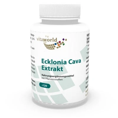 Vita World Ecklonia Cava Estratto 120 Cap, Alghe Brune 140mg,Spirulina 360mg Veg