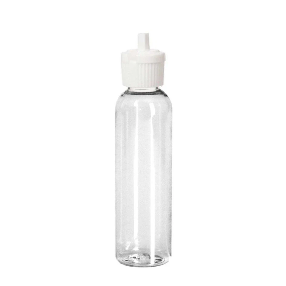 Botella de plástico transparente de 120 ml 4 oz con tapa abatible paquete de 50 Foto 1 de 1