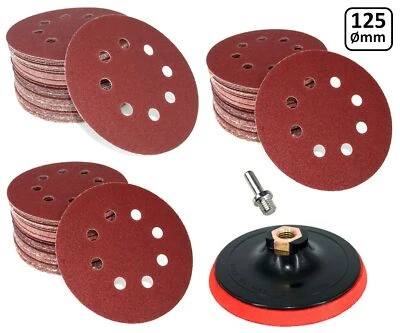 Klett Schleifscheiben für PARKSIDE PEXS 270 C3 Exzenter Schleifer 125 mm 8-Loch - Bild 1 von 4