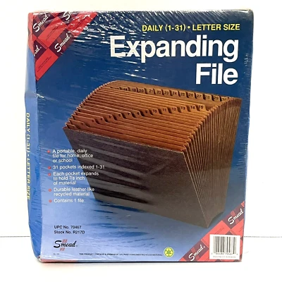 Smead Expanding File Daily (1-31) Letter Size 31 Pockets - Image 1 of 4