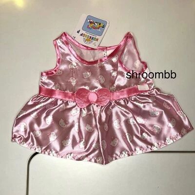 Build A Bear Hello Kitty Vestido de Dia dos Namorados Novo com etiquetas Rosa Iridescente - ENVIO RÁPIDO - Imagem 1 de 3