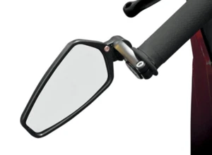 CRG Arrow Black Bar End Aluminum Side View Pentagon Mirror Motorcycle AO-100 - Picture 1 of 1