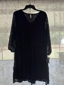 Xhilaration Navy Lace Dress Three Quarter Sleeve Women’s Size 1X - Picture 1 of 3