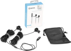 BOYA BY-M3D Digital Dual-head USB Type-C Lavalier Microphones - Picture 1 of 11