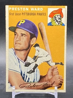 1954 Topps #72 Preston Ward Pittsburgh Pirates Vintage Baseball Trading Card - Image 1 of 2