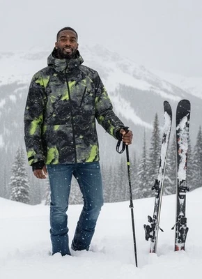 $479 男式 686 Gore-Tex Hydra Down Thermagraph 夹克石灰半球 L — 第 1/4 张图片