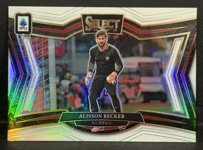 2024-25 Panini Select Serie A AS Roma Alisson Becker Field Level White Prizm /20 - Image 1 of 4
