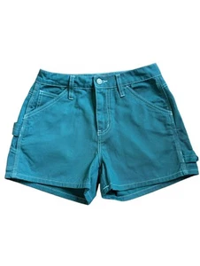 Dickies Carpenter Shorts Women's Size 1/25 Green 100% Cotton High Rise - Picture 1 of 4