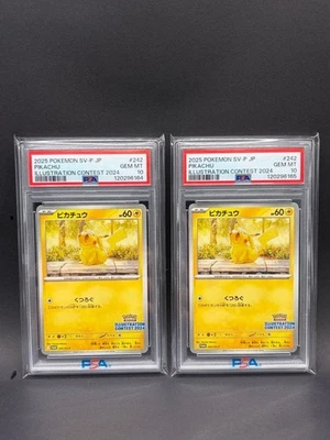 PSA10 Pikachu Illustration Contest 2024 Promo 242 Sequential Japanese Pokémon - Image 1 of 2