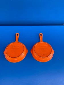 2 Poêle skillet PLAT Le Creuset EN FONTE  ø 16 CM ORANGE RARE Cocotte Four - Imagen 1 de 7
