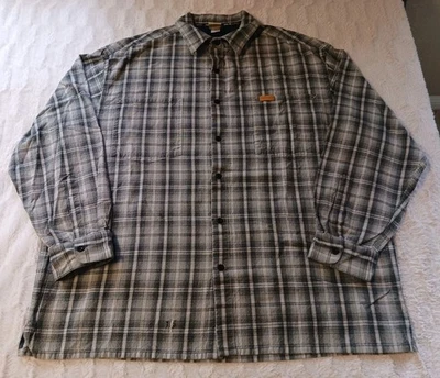 Vintage State Property Button Up Shirt Gray Men's 2XL Flannel Y2K Early 2000s - Image 1 of 4