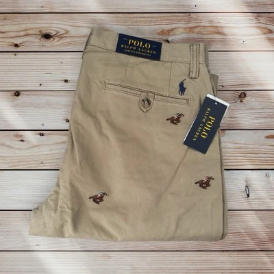 Pantalón Chino Polo Ralph Lauren Calce Elástico Bordado Equino 32 W 38 W 32 L Foto 1 de 4