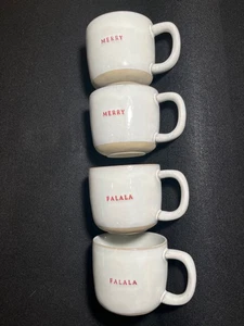 Herz & Hand Magnolie Steinzeug FALALA MERRY Weihnachten Kaffeebecher 4er Set - Bild 1 von 2