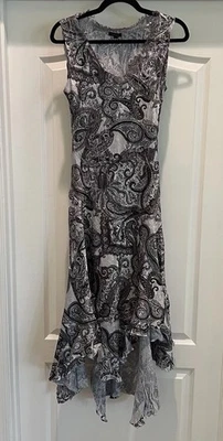 Komarov Charmeuse Encaje Arrugado Cuello en V Hada Cabricho Talla M Cachemira Asimétrica Foto 1 de 4