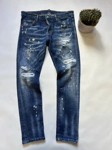 Dsquared2 Blue Denim Hose Jeans Distressed Herren Größe 34 - Bild 1 von 9