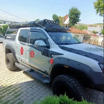 For VW Amarok 2012-17 ABS Door Molding Trim Body Kit Matt Black 4door 6pcs Foto 1 de 4