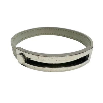 Hermès (Hermes) Pousse Pousse Bracelet - Gray with silver hardware - Image 1 of 4