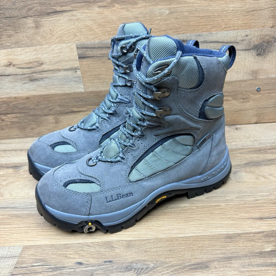Bota LL Bean para Hombres Talla 8 Gris Vibram Trail 200 Gramos Insul Piso Exhibición Foto 1 de 4