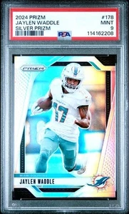 2024 Panini Prizm Silver Prizm #178 Jaylen Waddle Dolphins graded PSA 9 Mint - Picture 1 of 1